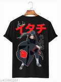 Naruto Itachi Uchiha printed cotton t-shirt on mannequin, 100% cotton, short sleeves