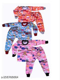 Woolen winter wear set for kids: Printed long sleeves dresses in 0-3M, 0-6M, 3-6M sizes, Indian origin