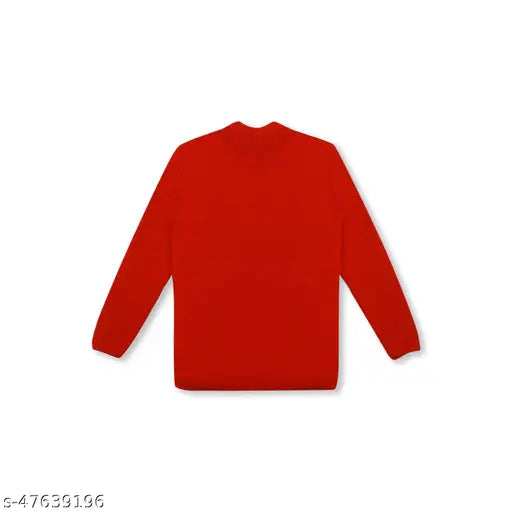 Acrylic high neck sweater for boys, daffodil yarn, solid design, perfect inner/outer wear