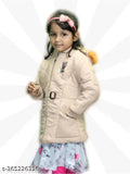 Nylon quilted hoody jacket for girls (India), long sleeve style