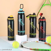 Black Bird multicolor leakproof BPA-free water bottles for adults (900 ML, pack of 4), ideal for gym and school use with handy wrist straps and leakproof design