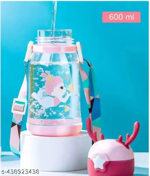 Multi-colored, leak-proof kids sipper straw water bottle - BIS/ISI certified for safety and quality