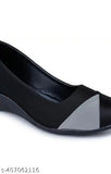 Grey synthetic leather slip-on ballerinas, Super Fancy style for women's bellies" (120 characters)