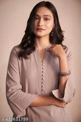 Viscose kurta set with dupatta and dhoti pants, self-designed net, three-quarter sleeves, single size S & M, India origin