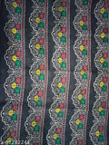 Chanderi cotton saree, single free size, solid pattern, India-origin traditional Indian clothing