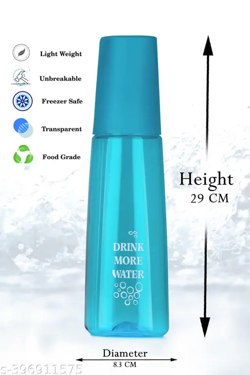 Multicolor plastic fridge bottles with glass (2pc set), leak-proof, 250ml each, BIS/ISI certified