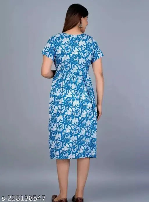 Rayon Indio long Anarkali kurta with 3/4 sleeves and tassel detail, printed combo on women's clothing from India
