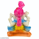 Marble finish Pagdi Ganesha Idol, decorative statue showpiece by SCULPTO MANIA (85 x 65 x 12 cm)