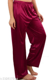 Women's maxi length satin pyjama in soft silky fabric, perfect for comfortable and chic nightwear