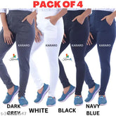 Cotton-blend jeggings pack of 4, stylish and lightweight KARARO women's jeans with various sizes available, Indian made