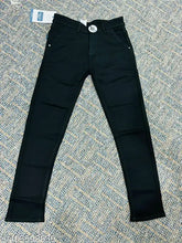 Black cotton blend men's jeans, classic cool design from Vinayak Trading Co., size 28 x 40 inches, made in India