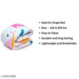 Reversible microfibre polycotton comforter blanket, single bed size (60x90 inches), AC compatible, high-quality Indian-made bedroom linen