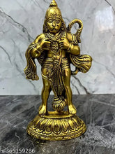Brass Hanuman Ji Murti Idol BajranjBali decorative showpiece for home office temple, 20 cm x 18 cm x 10 cm