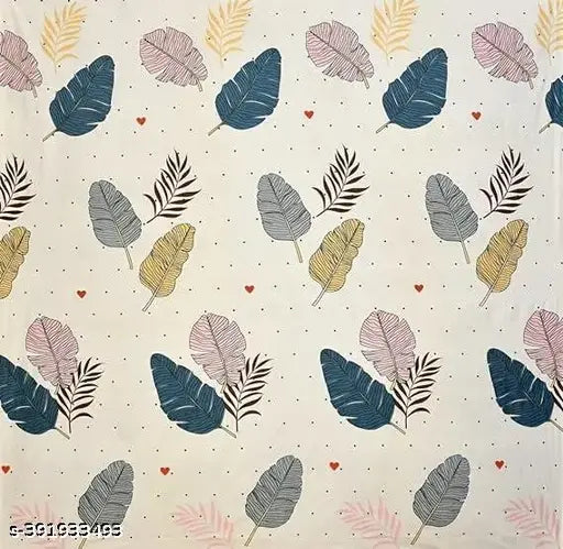 Multicolor floral-patterned superfine cotton double queen bedsheet set with 2 pillow covers, ideal for adult summer use. Handcrafted in India