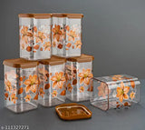 Orange unbreakable airtight kitchen containers set (pack of 12, 1100ml each), ideal for food storage and organization