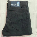 Black denim men's jeans, regular and relaxed fit, stylish straight leg for casual or formal wear. #blackjeans #menjeans #denim #slimfit #latestfashion #plainblackjeans