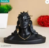 Handcrafted 3-inch Adiyogi Shiva statue, polyresin, Indian art for car dashboard or pooja room, symbolizes strength and peace