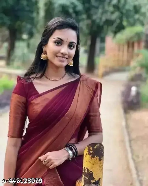 Chiffon saree for daily wear, free size, solid pattern, India-made, classic elegance in everyday style