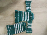 Acrylic striped quarter sleeve sweater for girls, flawsome style on display for newborn to 6 months