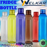 Crystal-clear, BPA-free plastic fridge water bottle set - leak proof, breakproof, vibrant multicolor design, ideal for office, school, college, gym, picnic, home use (Pack of 6)