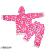 Woolen winter print net, stylish long-sleeve cloth for 0-3 months babies (India)
