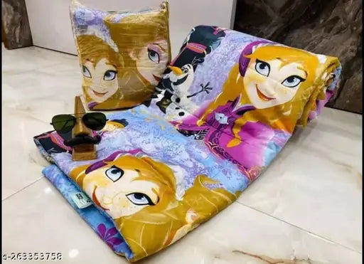 Cotton single bed comforter, "*Kidzee Comforter*", India-made cozy bedding for amazing sleep