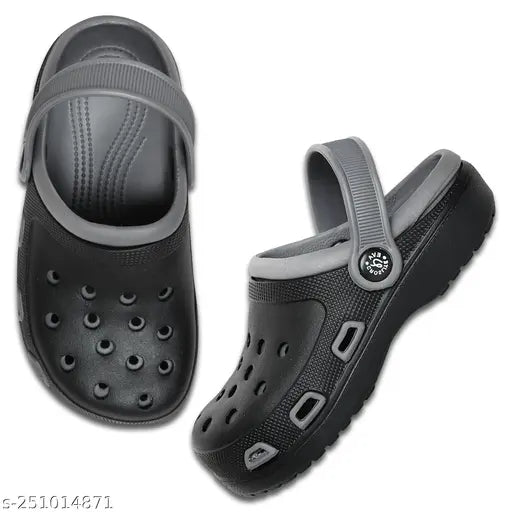 Firstcliq Super Navy & Eva Black Grey Kids' Shoes (Pair) - EVA sole, lace-up design, lightweight, breathable, durable, slip resistant