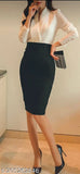 Premium quality Korean-style pencil skirt in modal fabric, solid design, size 26/28