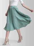 Ethnic crepe skirt for women, solid pattern, Indian origin, size 26, 32 inch length