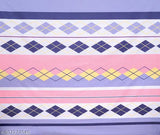 Multicolor geometric design, premium cotton blend double bed sheets with 2 pillow covers, supersoft 90x90 for summer sleep