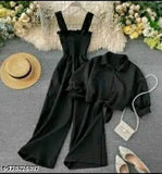 Sleeveless women's jumpsuit in American crepe, solid-color party wear