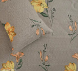 Geometric print, superfine cotton king size bedsheet set (5 pc with 2 pillow covers & 2 cushion fillers). Ideal for adults in summer season. Indian made