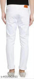 Classic White Denim Jeans - Timeless, Versatile, Perfect Fit for Any Occasion. Premium quality denim, tailored to ensure comfort and freedom of movement. Available in sizes 28, 30, 32, 34, and 36 (waist: 28-36in, length: 40in). Made in India