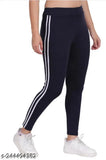Women's cotton blend printed net jeggings & pocket joggers combo (White), 2 pieces in various sizes: 26", 28", 30", 32", Free Size XS-M