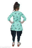 Rama green designer checked Patiala suit for girls, 3-4 years - Hariyal Creation cotton silk anarkali, festive party wear