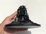 Black polyrasin FrontCraft Lord Adiyogi Shiva Statue for car dashboard decorative showpiece, Hindu religious idol representation of the first yogi