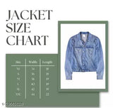 Trendy washed denim full sleeve jacket (India), women's long sleeves, solid cotton fabric