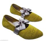 Mesh Diva brand ballerina flats, perforated & soft, ideal for Indian/western wear, memory foam insoles