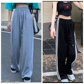 Black & Grey Lveorch Joggers for Women - High-quality, breathable, stylish joggers for activewear collection. Versatile style, athletic performance, limited-time sale. Made in India
