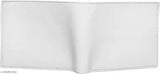White faux leather Batua wallet for men, compact design with 2 compartments & extra card slots