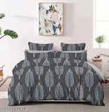 Breathable wrinkle-free, ultrasoft cotton floral print double bedsheet with 2 pillow covers, ideal for summer, perfect for adults