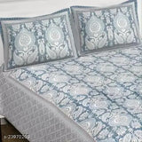 Superfine cotton floral Alexa flat sheets, double/king size for adults, made in India