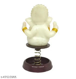 Adhvik Shree Lord Ganesha Radium Statue, multicolor resin figurine for home decor or car dashboard, Hindu god of wisdom and prosperity
