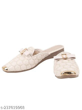 Synthetic leather ethnic flat bellies sandals for women and girls, open back design for versatile style and comfort