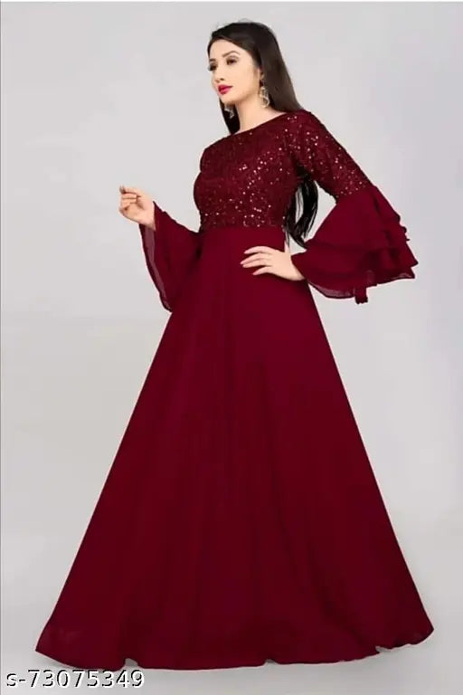 Embellished Georgette Ananya choli with long sleeves, velvet 5mm sequin detail, Indian-origin fashion