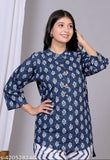 Printed cotton nightwear for girls, cute sleepwear with matching pyjama bottoms