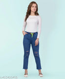 Stretchable premium blue denim jogger jeans (low-rise, regular, cargo, Mom, skinny flare, cropped) - Various sizes: 32, 34, 36, 38, 40, 42, 44, 46. Indian-made quality denim with anti-shrink fabric