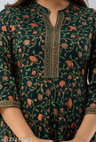 Stylish and comfortable rayon kurti/gown in floral print, perfect for women's occasions