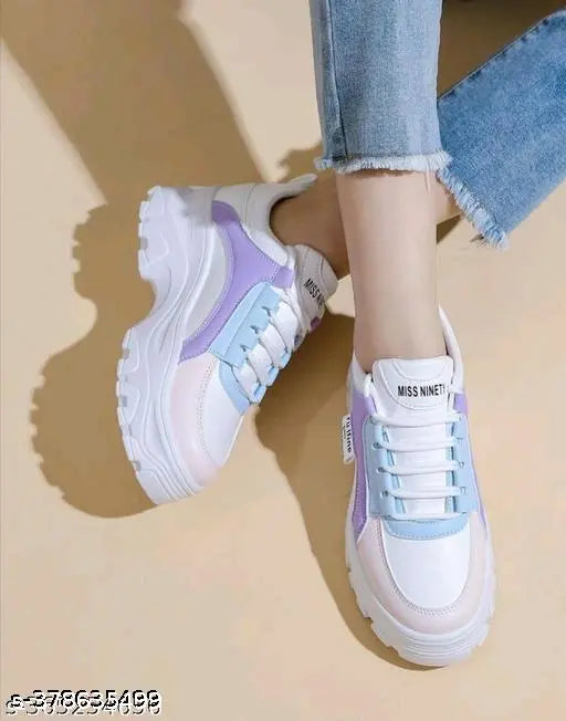 Colorblocked mesh women's party shoes, Aayasa Girls shoes on display, Indian-made for sizes 4-8