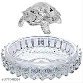 Crystal Tortoise/Turtle for home decor, enhances career and education luck, 12cm L x 10cm W x 10cm H, India-made